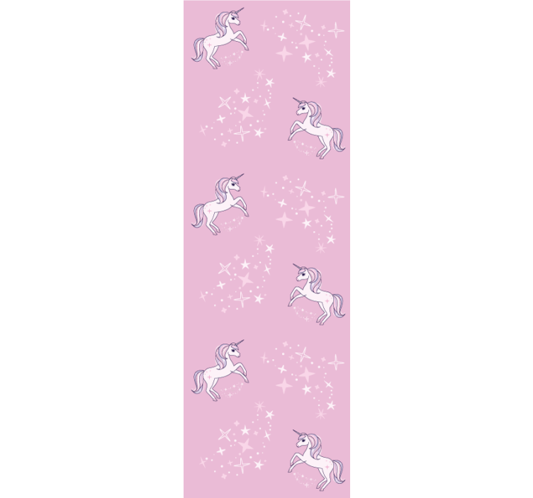 Children room roller blind pink unicorn pattern - TenStickers