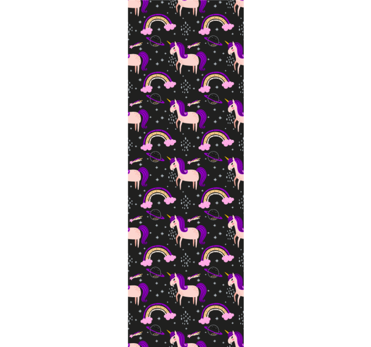 Artistic unicorns children room roller blind - TenStickers