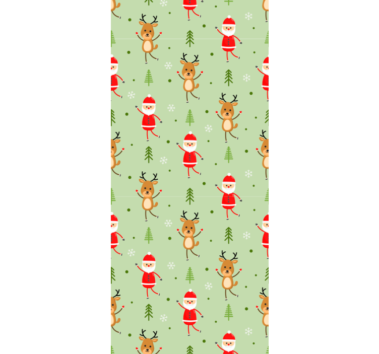 Children room roller blind santa claus and his deer - TenStickers