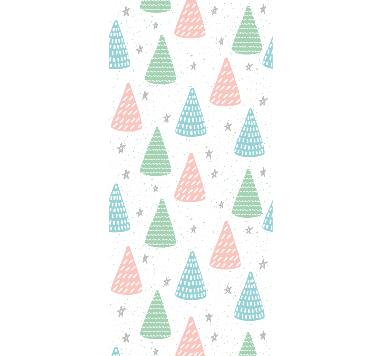 Children room roller blind with gray stars and trunks - TenStickers