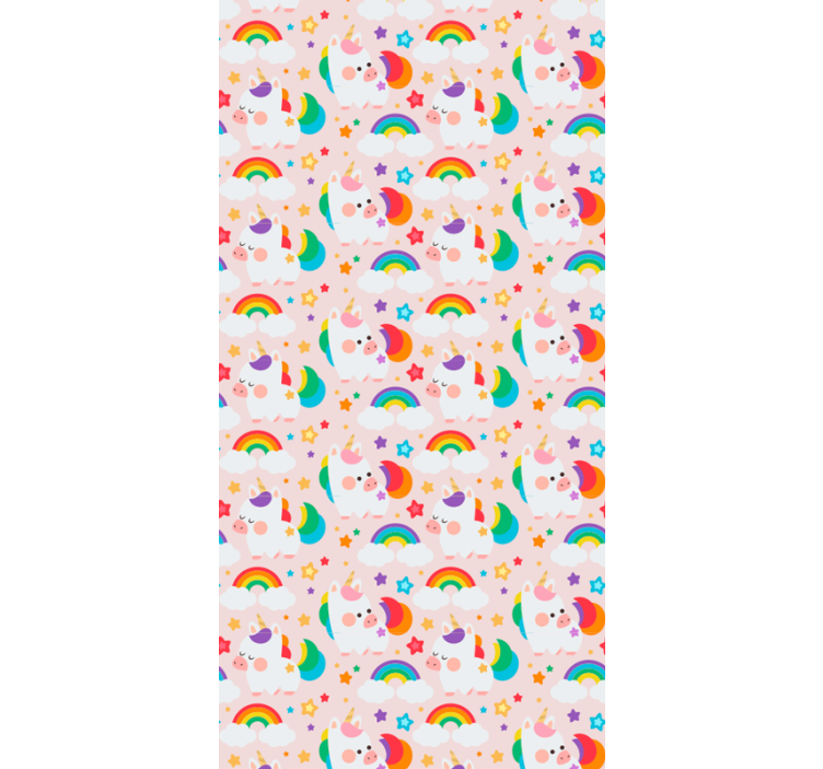 Children room roller blind colorful horses - TenStickers