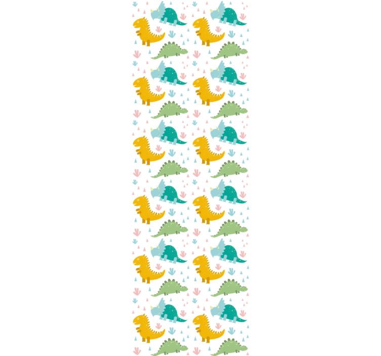 Children room roller blind with cute dinosaur design - TenStickers