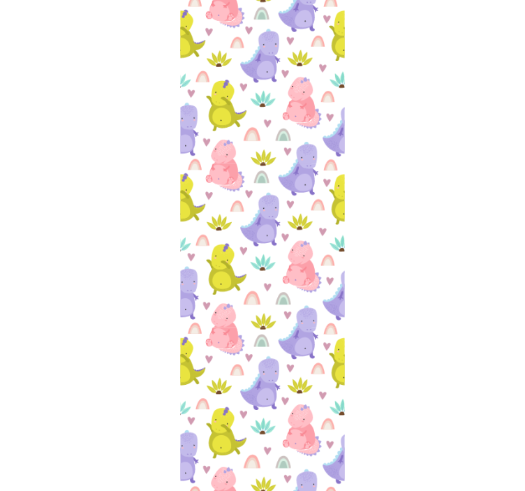 Children room roller blind colorful dinosaurs pattern - TenStickers