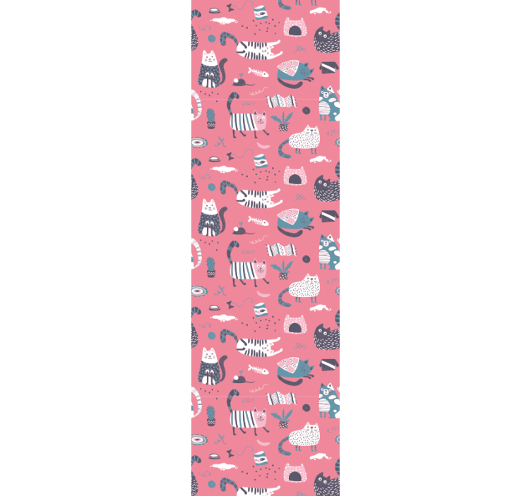 Children room roller blind nordic kittens - TenStickers