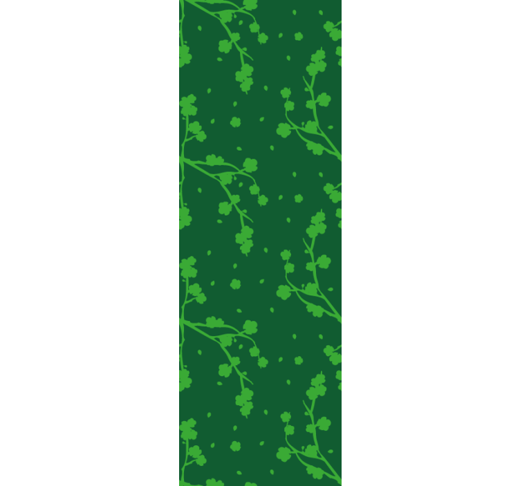 Children room roller blind with green korean trees - TenStickers