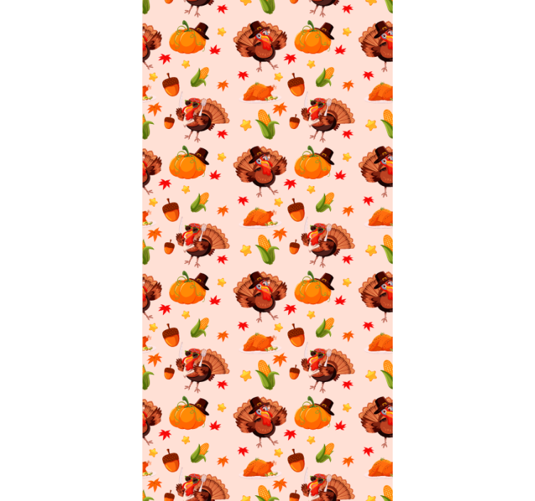 Children room roller blind cool thanksgiving turkeys - TenStickers