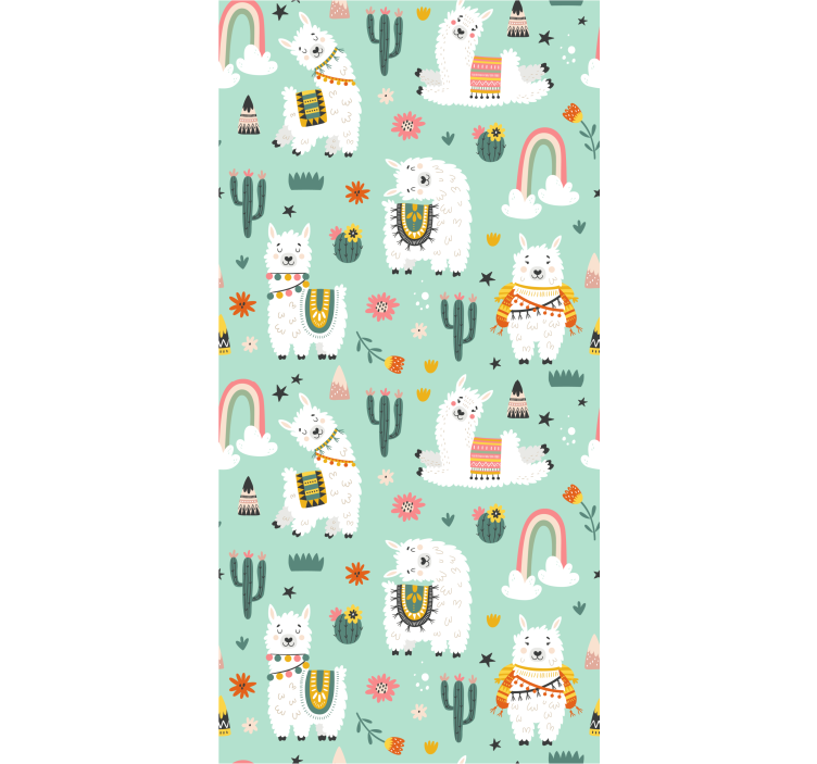 Children room roller blind rainbows and cacti - TenStickers