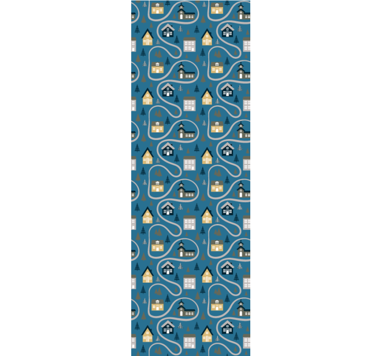 Children room roller blind city map design - TenStickers