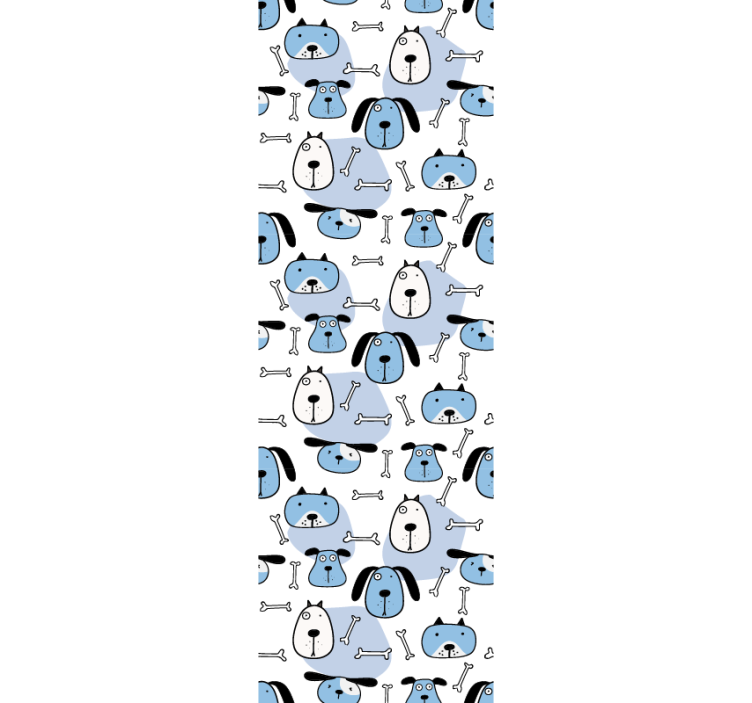 Children room roller blind with blue dog pattern - TenStickers