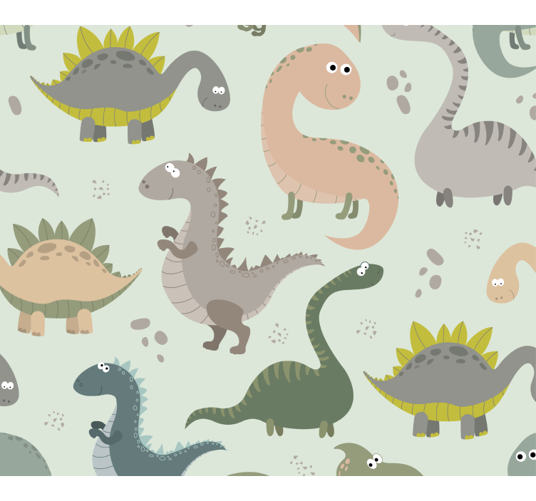Children room roller blind with smiling dinosaurs - TenStickers
