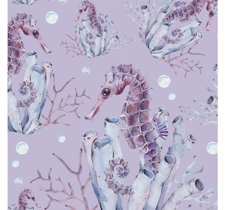 Children room roller blind watercolor seahorse - TenStickers