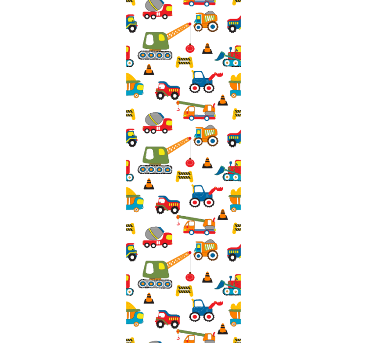 Children room roller blind cute diggers at work - TenStickers