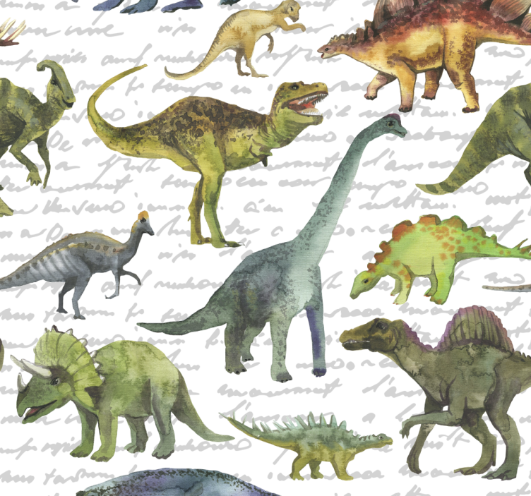 Children room roller blind realistic dinosaurs - TenStickers