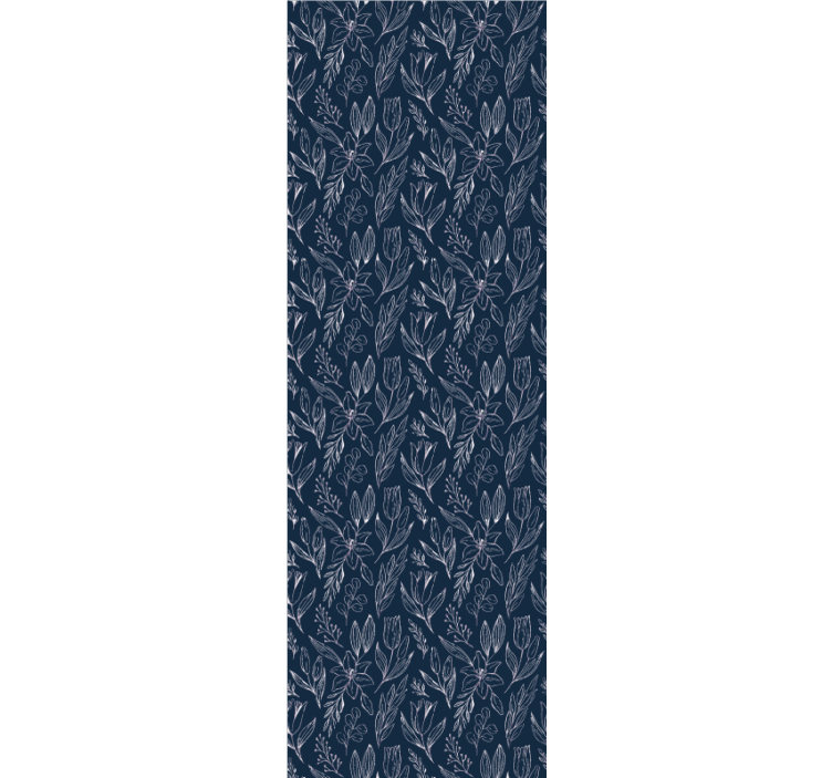 Office roller blind with seamless lilies floral design - TenStickers