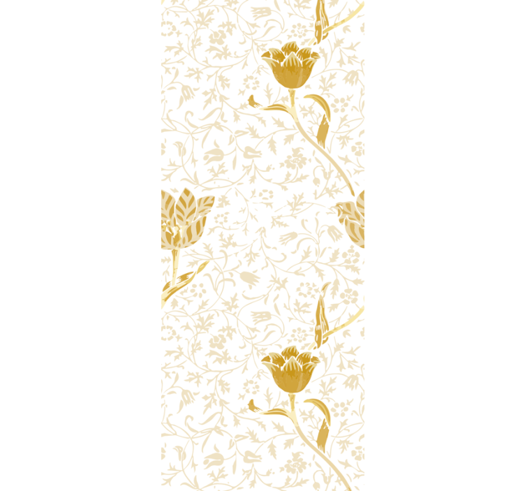 Office roller blind botanical wild flowers - TenStickers