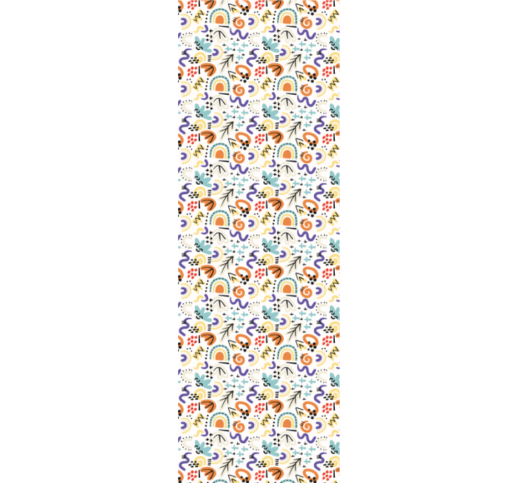Office roller blind in organic flat abstract pattern - TenStickers