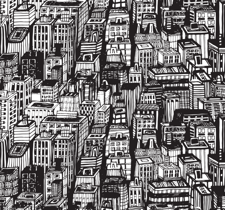 Office roller blind inspired by new york skyscrapers - TenStickers