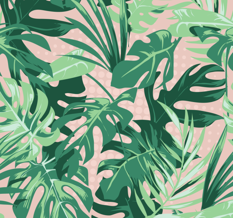 Different green leaves office roller blind - TenStickers