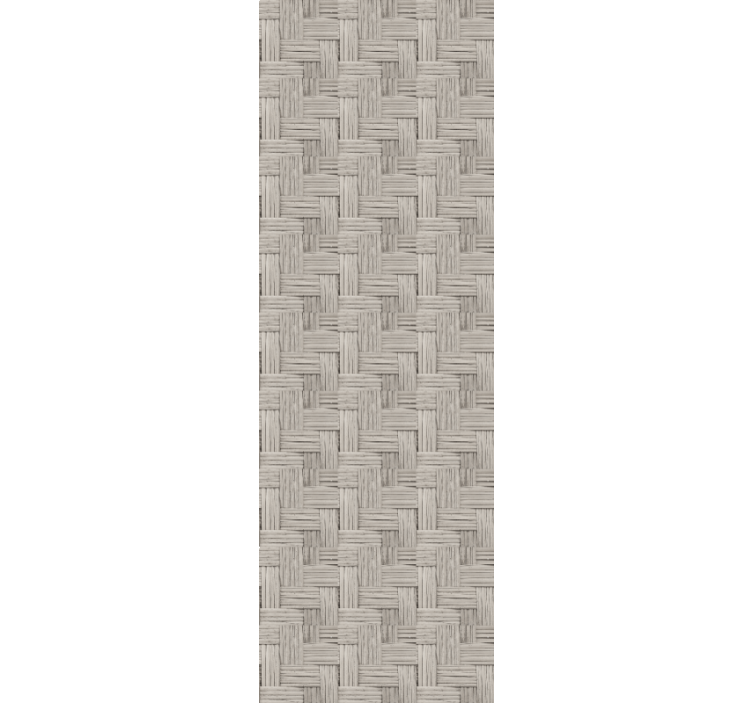 Gray handmade wicker effect office roller blind - TenStickers