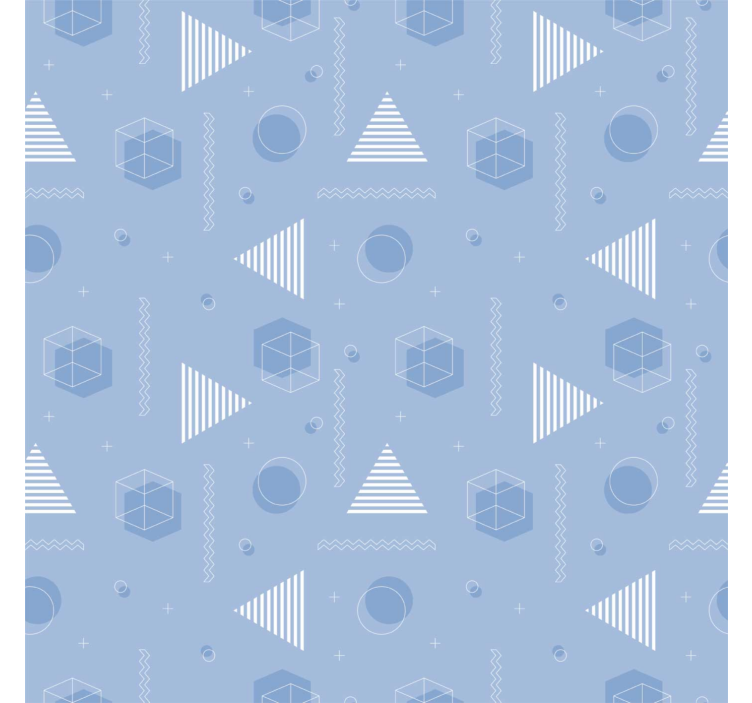 Geometric blue teenage bedroom roller blind - TenStickers