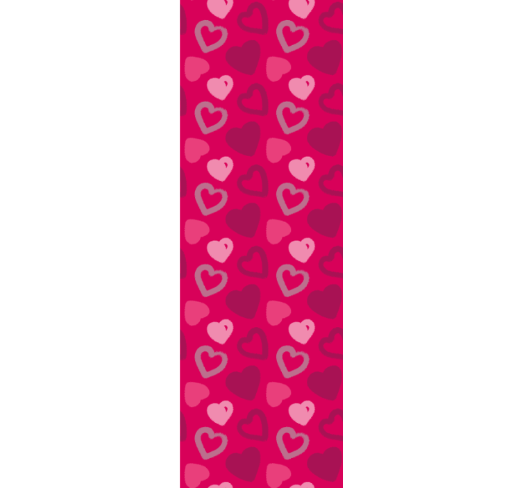 Teenage bedroom roller blind fuchsia hearts - TenStickers