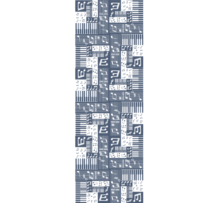 Teenage bedroom roller blind musical piano design - TenStickers