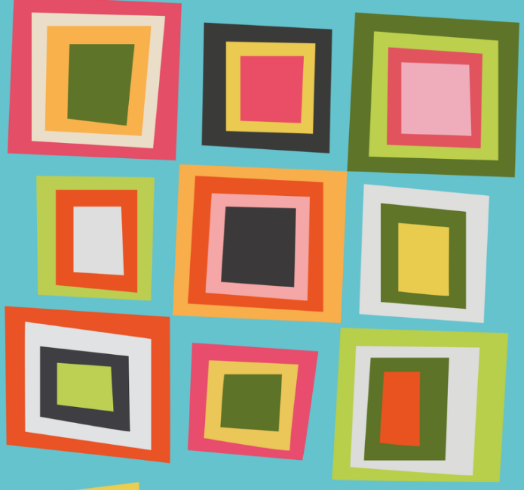 Colourful checkered teenage bedroom roller blind - TenStickers