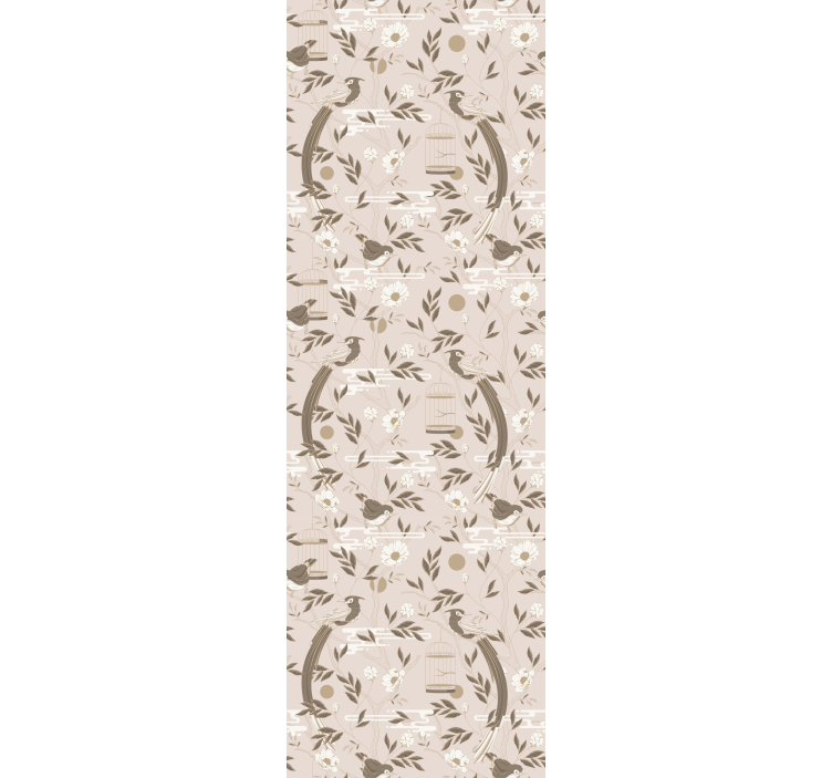 Teenage bedroom roller blind with vintage leaves design - TenStickers