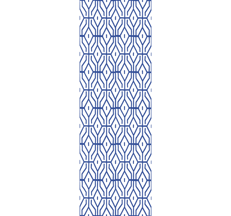 Teenage bedroom roller blind in blue lineal pattern - TenStickers