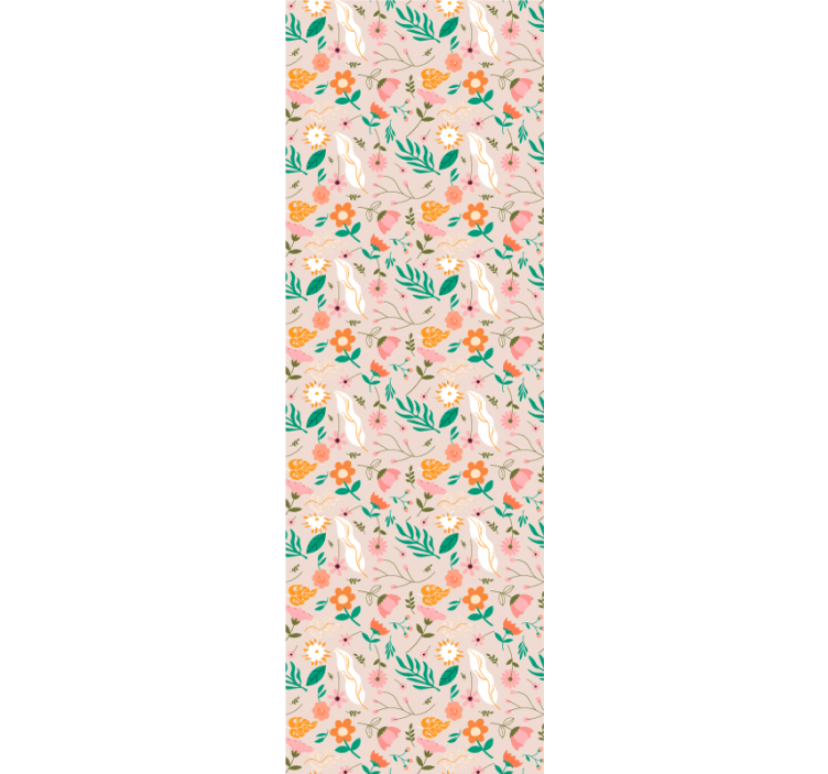 Teenage bedroom roller blind with pastel flower design - TenStickers