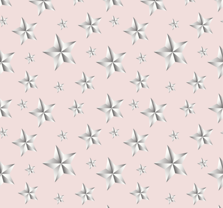 Teenage bedroom roller blind white stars pink background - TenStickers