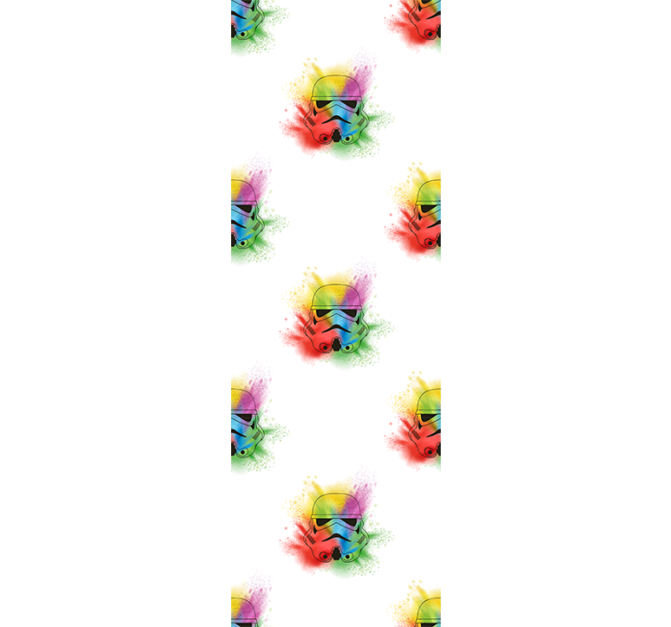 Teenage bedroom roller blind with white trooper heads - TenStickers