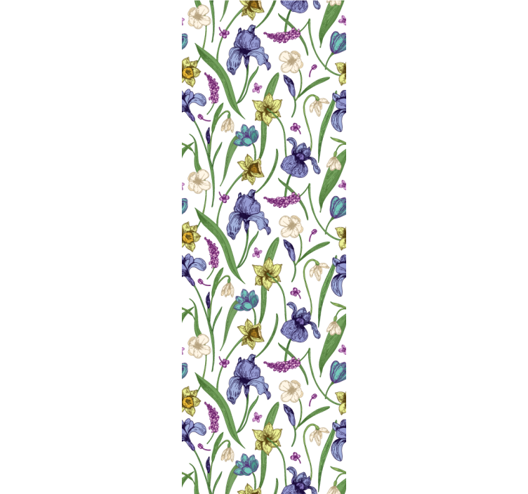 Teenage bedroom roller blind with floral design - TenStickers