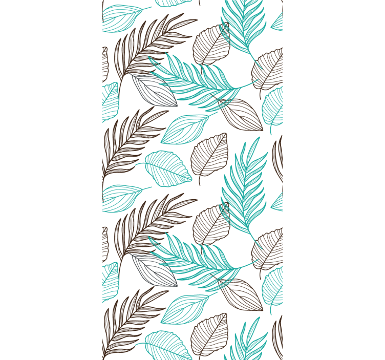 Teenage bedroom roller blind green leaves - TenStickers