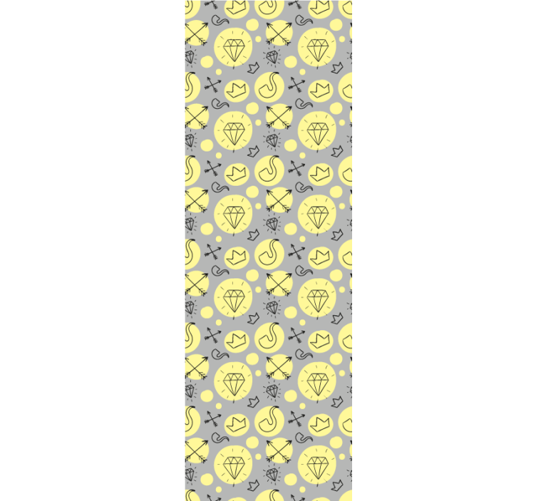 Teenage bedroom roller blind graffiti diamonds and crowns - TenStickers