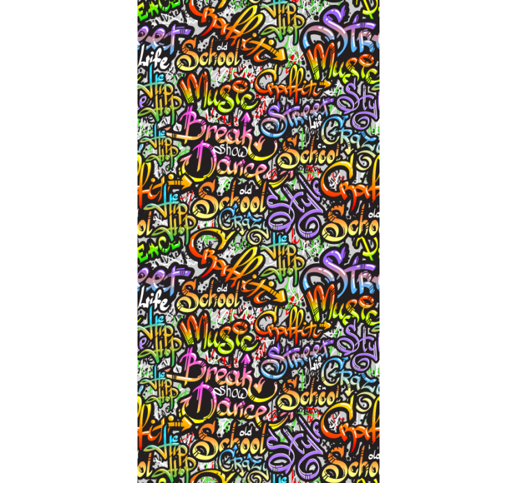 Teenage bedroom roller blind urban art design - TenStickers