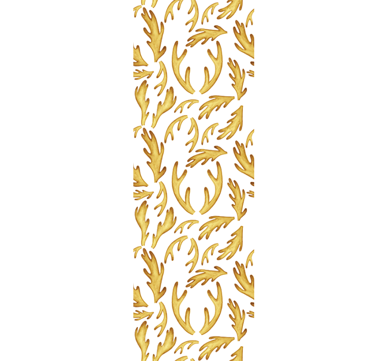 Teenage bedroom roller blind golden boho reindeers - TenStickers