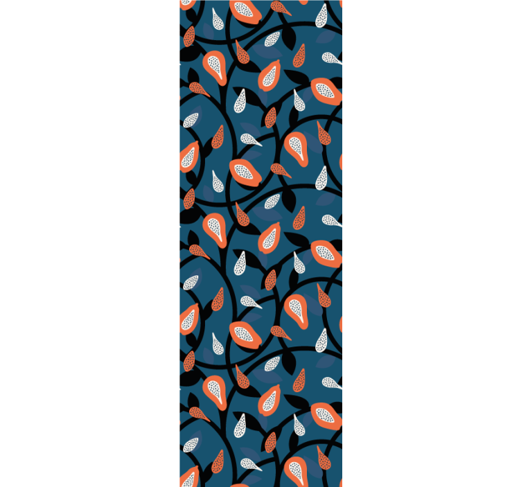 Papaya and plants teenage bedroom roller blind - TenStickers