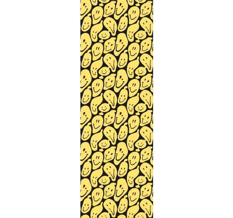 Teenage bedroom roller blind smiling faces design - TenStickers