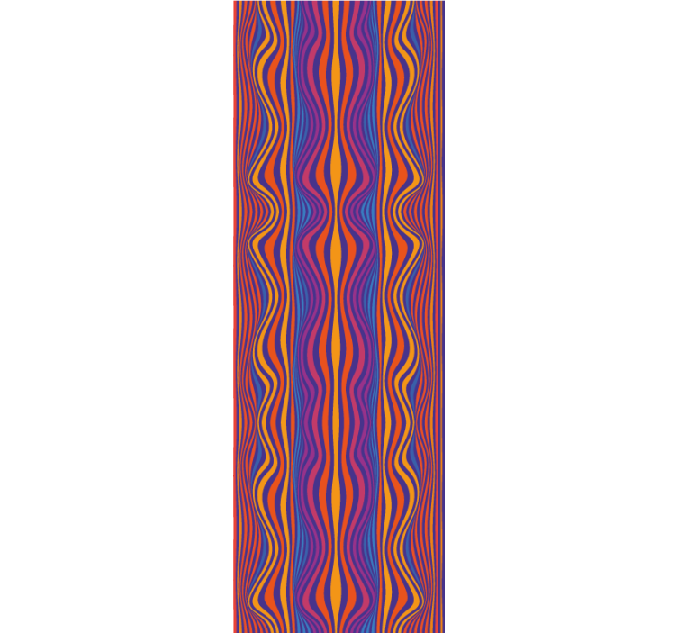 Teenage bedroom roller blind with trippy wave patterns - TenStickers