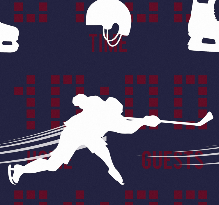 Teenage bedroom roller blind hockey player - TenStickers