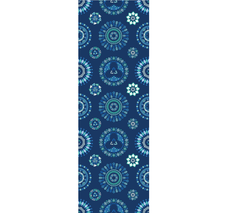 Teenage bedroom roller blind in blue abstract design - TenStickers