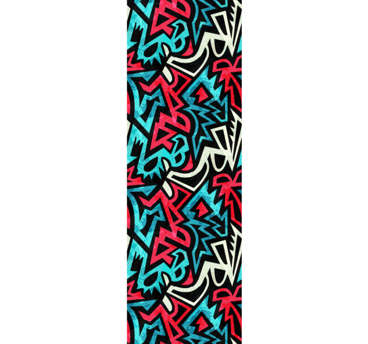 Teenage bedroom roller blind urban painted design - TenStickers