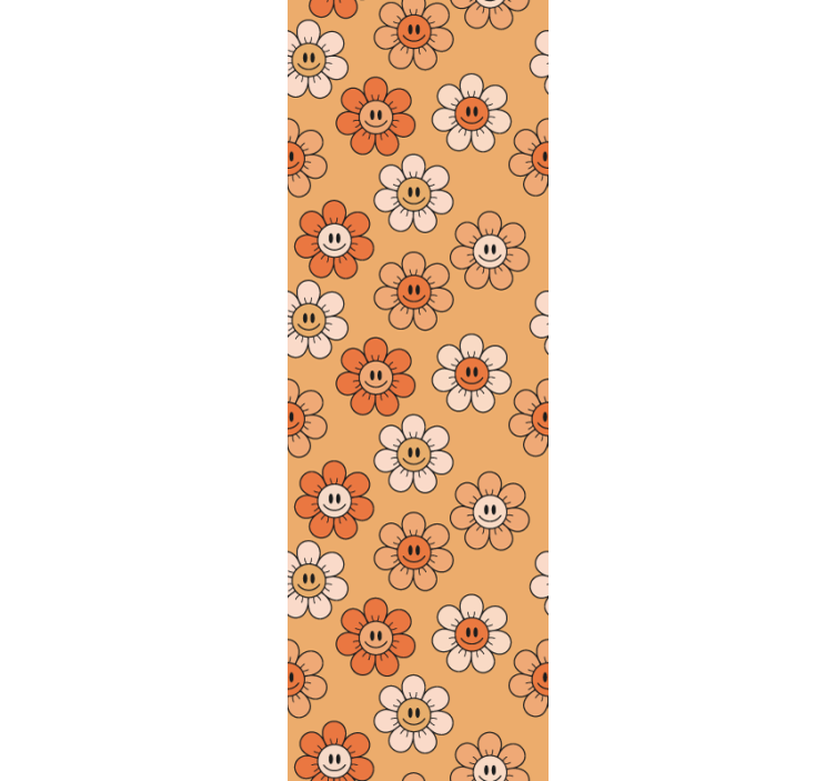 Teenage bedroom roller blind orange smiley faces - TenStickers