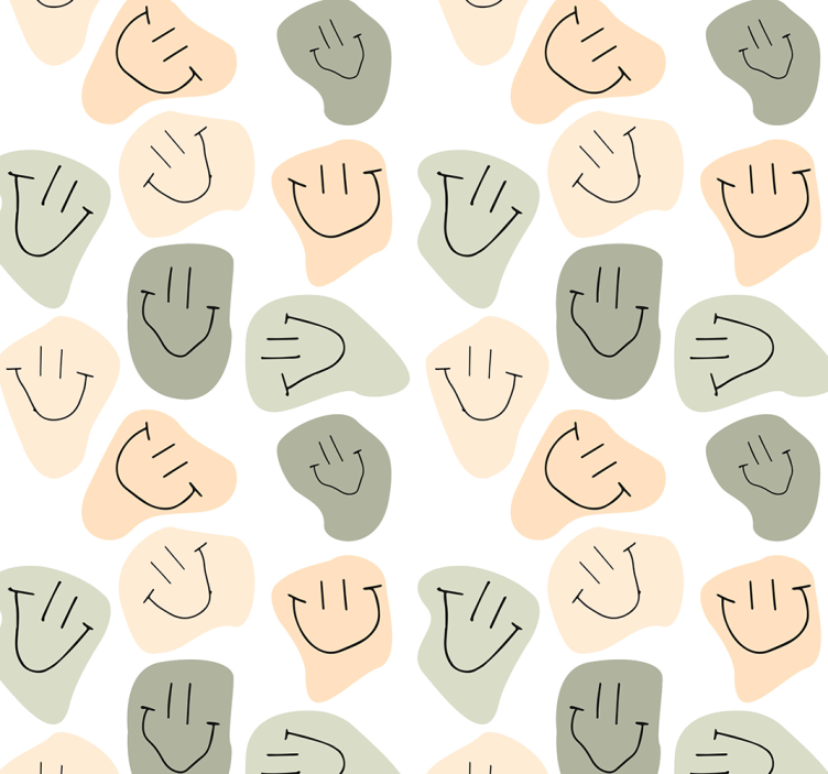 Teenage bedroom roller blind with simple smiley faces - TenStickers