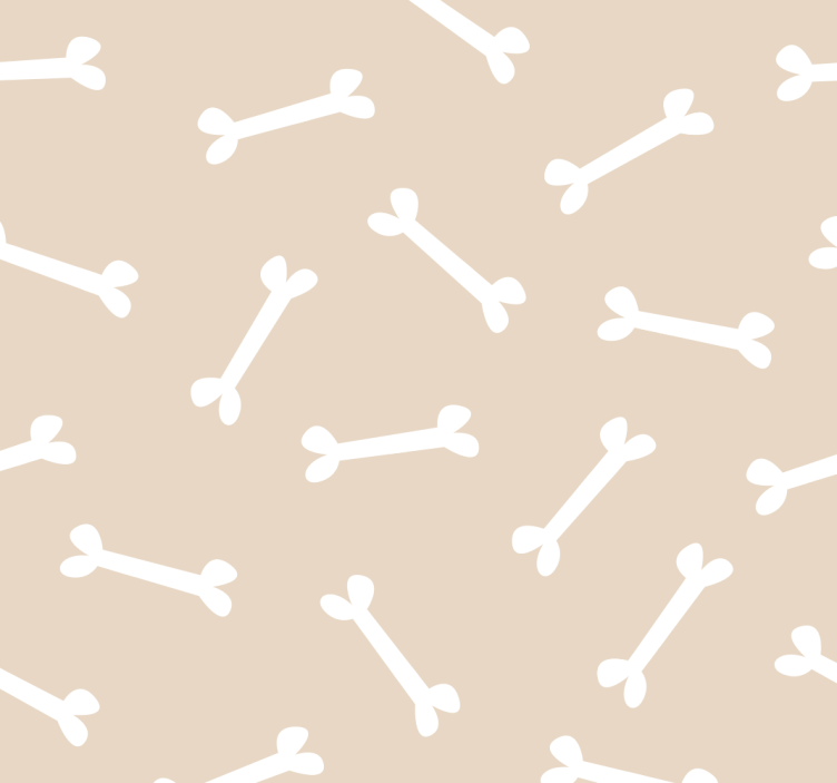 Teenage bedroom roller blind with beige dog bones - TenStickers