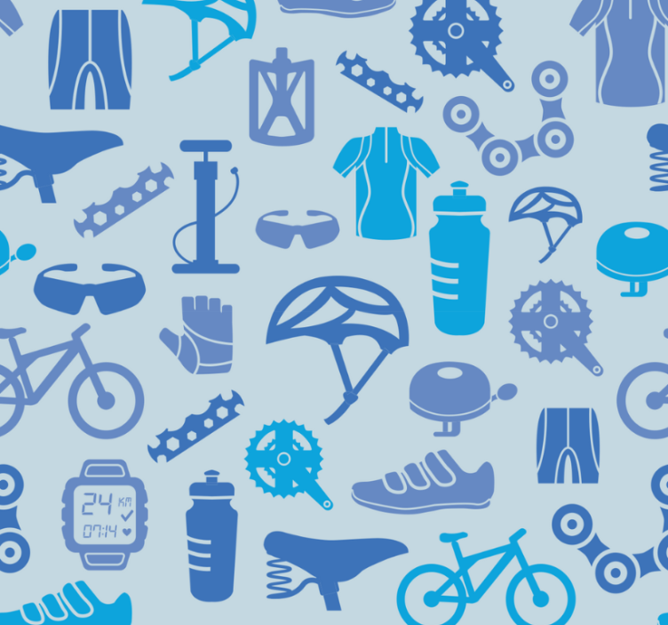 Modern roller blind bicycle design - TenStickers