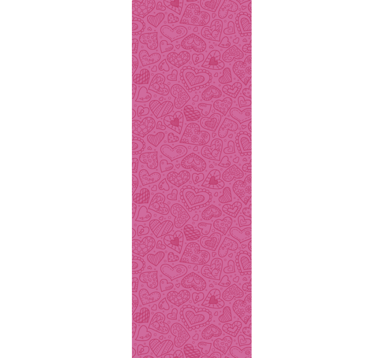 Modern roller blind pattern-decor mixed hearts - TenStickers