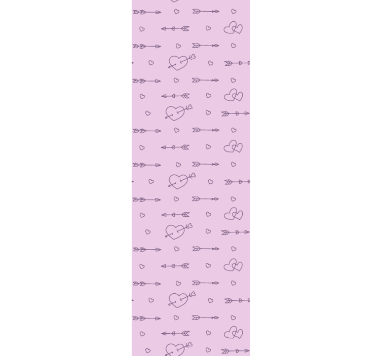Modern roller blind with heart silhouette pattern - TenStickers