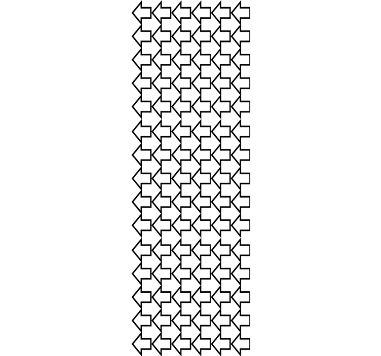 Modern roller blind geometric arrows black lines pattern - TenStickers